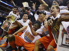Syracuse celebrates after the team's 55-39 win over Marquette, in Washington last Saturday. Syracuse celebrates after the team's 55-39 win over Marquette, in Washington last Saturday.
