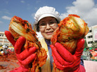 Kimchi is a traditional pungent fermented Korean dish made of vegetables with a variety of seasonings. Kimchi is a traditional pungent fermented Korean dish made of vegetables with a variety of seasonings.