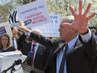 Opponents of President Obama's expected proposed changes to Social Security rallied at the White House on Tuesday. Among them were lawmakers like Minnesota Democratic Rep. Rick Nolan. Opponents of President Obama's expected proposed changes to Social Security rallied at the White House on Tuesday. Among them were lawmakers like Minnesota Democratic Rep. Rick Nolan.