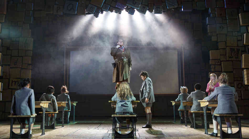 The Broadway cast of Matilda the Musical, including Olivier Award-winning actor Bertie Carvel as the barbaric headmistress Miss Trunchbull. The Broadway cast of Matilda the Musical, including Olivier Award-winning actor Bertie Carvel as the barbaric headmistress Miss Trunchbull.