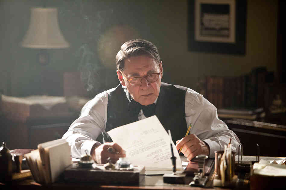 A heavily made-up Harrison Ford plays Brooklyn Dodgers manager Branch Rickey in 42. The real-life Rickey helped convince a wary Robinson that the time was right for a racially integrated major league. A heavily made-up Harrison Ford plays Brooklyn Dodgers manager Branch Rickey in 42. The real-life Rickey helped convince a wary Robinson that the time was right for a racially integrated major league.