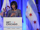 First lady Michelle Obama on Wednesday speaks about 15-year-old Hadiya Pendleton, who was shot and killed on the South Side of Chicago earlier this year. First lady Michelle Obama on Wednesday speaks about 15-year-old Hadiya Pendleton, who was shot and killed on the South Side of Chicago earlier this year.