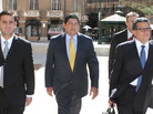 Former El Paso Independent School District Superintendent Lorenzo Garcia is escorted by his attorneys into a Texas courthouse. He was found guilty of fiddling with El Paso schools' test scores for his own financial gain. Former El Paso Independent School District Superintendent Lorenzo Garcia is escorted by his attorneys into a Texas courthouse. He was found guilty of fiddling with El Paso schools' test scores for his own financial gain.