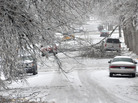 Where is spring? Icy branches partially blocked a city street Wednesday in Sioux Falls, S.D. More wintry weather is expected there Thursday. Where is spring? Icy branches partially blocked a city street Wednesday in Sioux Falls, S.D. More wintry weather is expected there Thursday.