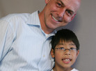 John Curtis with his 11-year-old son, John Wikiera. John Curtis with his 11-year-old son, John Wikiera.