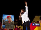Venezuela's acting president, Nicolas Maduro, speaks during his closing campaign rally in Caracas on Thursday. The hand-picked successor of Hugo Chavez faces opposition candidate Henriques Capriles in snap presidential elections on April 14. Venezuela's acting president, Nicolas Maduro, speaks during his closing campaign rally in Caracas on Thursday. The hand-picked successor of Hugo Chavez faces opposition candidate Henriques Capriles in snap presidential elections on April 14.