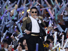 South Korean rapper PSY performs at his concert in Seoul, South Korea on Saturday. South Korean rapper PSY performs at his concert in Seoul, South Korea on Saturday.