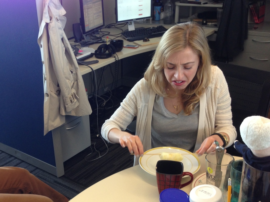 Eva does not like it.