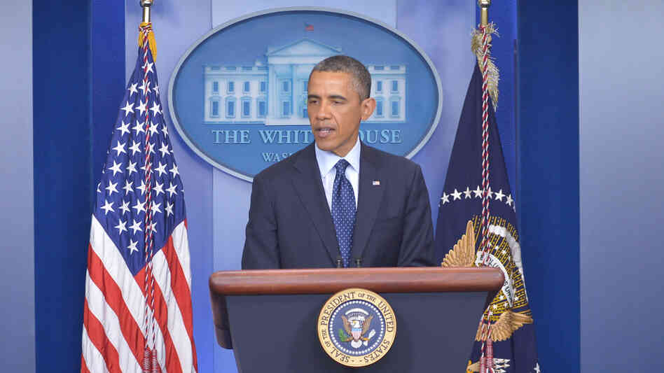 President Obama speaks on the Boston Marathon explosions on Monday at the White House in Washington, D.C. President Obama speaks on the Boston Marathon explosions on Monday at the White House in Washington, D.C.