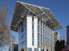 This Seattle building, a project by the Bullitt Foundation, is said to be the world's greenest office building. It uses a weather station to conserve energy, creates lighting via photovoltaic cells on the roof and features composting toilets. This Seattle building, a project by the Bullitt Foundation, is said to be the world's greenest office building. It uses a weather station to conserve energy, creates lighting via photovoltaic cells on the roof and features composting toilets.