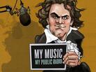 Even Beethoven loves public radio. Drawing by Maxine Frost from Seattle's Classical KING FM 98.1. Even Beethoven loves public radio. Drawing by Maxine Frost from Seattle's Classical KING FM 98.1.