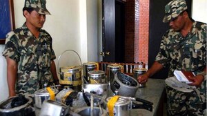 Confiscated pressure cooker IEDs in Malaysia.