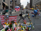 Flowers, flags and balloons at a memorial in Boston near the site of Monday's explosions. Flowers, flags and balloons at a memorial in Boston near the site of Monday's explosions.