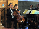 Musician Yo-Yo Ma performs during "Healing Our City: An Interfaith Service" dedicated to those who were gravely wounded or killed in the Boston Marathon bombing. Musician Yo-Yo Ma performs during "Healing Our City: An Interfaith Service" dedicated to those who were gravely wounded or killed in the Boston Marathon bombing.
