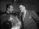 Symphony Sid Torin (left) hosts a program at WHOM featuring the saxophonist Arnett Cobb. Symphony Sid Torin (left) hosts a program at WHOM featuring the saxophonist Arnett Cobb.