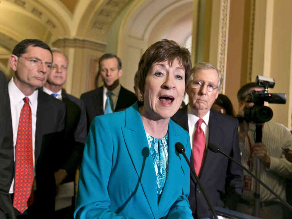 Sen. Susan Collins, a Maine Republican, and fellow GOP senators accused the Obama administration of creating a "manufactured crisis" by furloughing FAA air traffic controllers and causing delayed flights. Sen. Susan Collins, a Maine Republican, and fellow GOP senators accused the Obama administration of creating a "manufactured crisis" by furloughing FAA air traffic controllers and causing delayed flights.