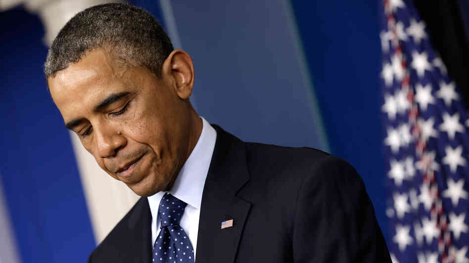 President Obama makes a statement in the White House briefing room just a few hours after the bombings at the Boston Marathon on April 15. President Obama makes a statement in the White House briefing room just a few hours after the bombings at the Boston Marathon on April 15.
