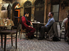 A probing conversation between Changez (Riz Ahmed), a young Pakistani activist, and Bobby (Liev Schreiber), an American agent, forms the core of The Reluctant Fundamentalist. A probing conversation between Changez (Riz Ahmed), a young Pakistani activist, and Bobby (Liev Schreiber), an American agent, forms the core of The Reluctant Fundamentalist.