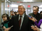 Sen. Max Baucus, D-Mont., is trailed by reporters Monday on Capitol Hill after announcing that he'll retire in 2014. Sen. Max Baucus, D-Mont., is trailed by reporters Monday on Capitol Hill after announcing that he'll retire in 2014.