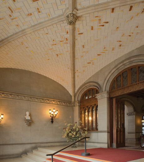 The Guastavino touch also extened to palaces of a more private sort. Pictured here is the entrance hall of the famous Biltmore Estate in Asheville, N.C.