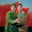 A Chinese and a North Korean embrace in a pledge of everlasting (political) love. From Raid on the White Tiger Regiment, 1971. A Chinese and a North Korean embrace in a pledge of everlasting (political) love. From Raid on the White Tiger Regiment, 1971.