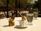 Throughout the region that was once the Ottoman empire, people make coffee pretty much the same way: using coffee beans ground into a fine powder, then boiled in a little brass pot that the Turks call a cezve.