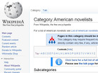 The "American novelists" category on Wikipedia now includes a controversial subcategory: "American women novelists." The "American novelists" category on Wikipedia now includes a controversial subcategory: "American women novelists."