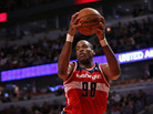 Jason Collins of the Washington Wizards rebounds against the Chicago Bulls at the United Center earlier this month in Chicago. Jason Collins of the Washington Wizards rebounds against the Chicago Bulls at the United Center earlier this month in Chicago.