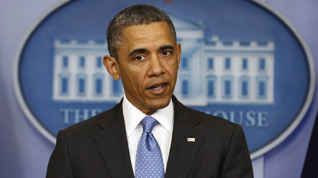 President Obama during his news conference Tuesday at the White House. (Reuters /Landov)