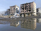 Russian troops patrol Minutka square in the Chechen capital on Monday, Feb. 28, 2000. Russian troops patrol Minutka square in the Chechen capital on Monday, Feb. 28, 2000.