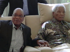 In this image taken from video, South African President Jacob Zuma sits with ailing anti-apartheid icon Nelson Mandela on Monday. Mandela was hospitalized in late March with a lung infection, and in images from the visit, appeared largely unresponsive. In this image taken from video, South African President Jacob Zuma sits with ailing anti-apartheid icon Nelson Mandela on Monday. Mandela was hospitalized in late March with a lung infection, and in images from the visit, appeared largely unresponsive.