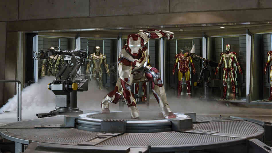 Window Dressing: Tony Stark's ongoing Iron Man research involves more than one suit of self-assembling armor. Window Dressing: Tony Stark's ongoing Iron Man research involves more than one suit of self-assembling armor.