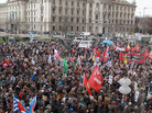 Activists in Munich protest right-wing violence last month. Activists in Munich protest right-wing violence last month.
