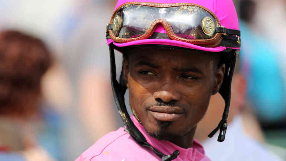 Jockey Kevin Krigger after a race at Churchill Downs in Louisville, Ky., on Thursday. Saturday will be the 139th running of the Kentucky Derby. Jockey Kevin Krigger after a race at Churchill Downs in Louisville, Ky., on Thursday. Saturday will be the 139th running of the Kentucky Derby.