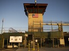 This image reviewed by the U.S. military shows the front gate of "Camp Six" detention facility of the Joint Detention Group at the US Naval Station in Guantanamo Bay, Cuba. This image reviewed by the U.S. military shows the front gate of "Camp Six" detention facility of the Joint Detention Group at the US Naval Station in Guantanamo Bay, Cuba.