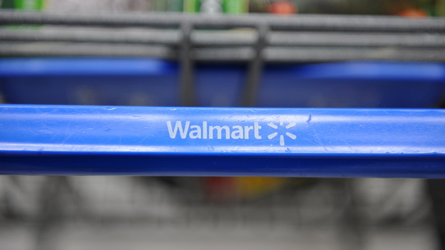 A shopping cart at a Wal-Mart store in Los Angeles. (AFP/Getty Images)