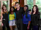 Harry Connick, Jr. (center) with the final four contestants on season 12 of American Idol. From left: Angie Miller, Amber Holcomb, Candice Glover and Kree Harrison.