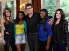 Harry Connick, Jr. (center) with the final four contestants on season 12 of American Idol. From left: Angie Miller, Amber Holcomb, Candice Glover and Kree Harrison.