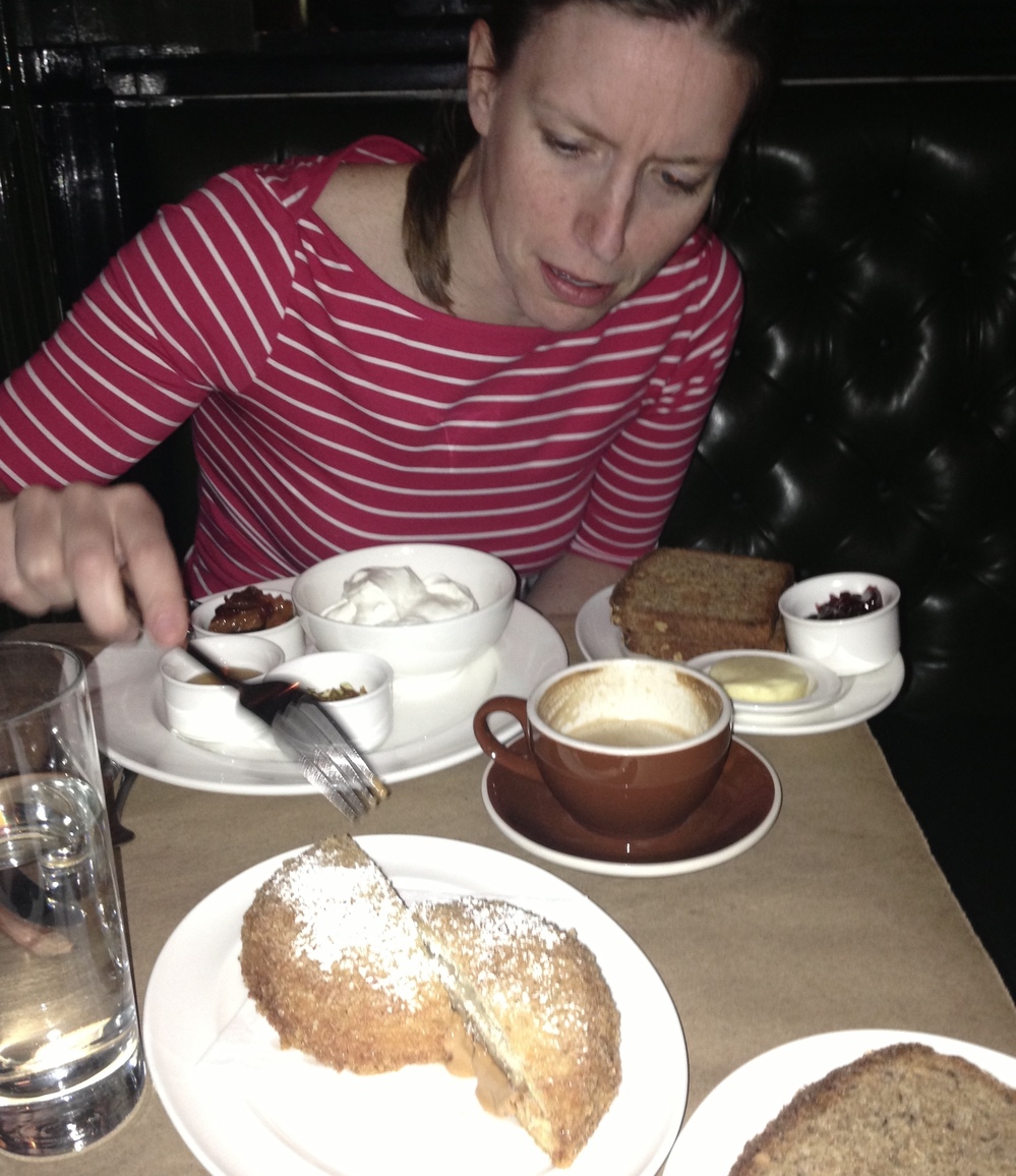 Melissa approaches with caution.