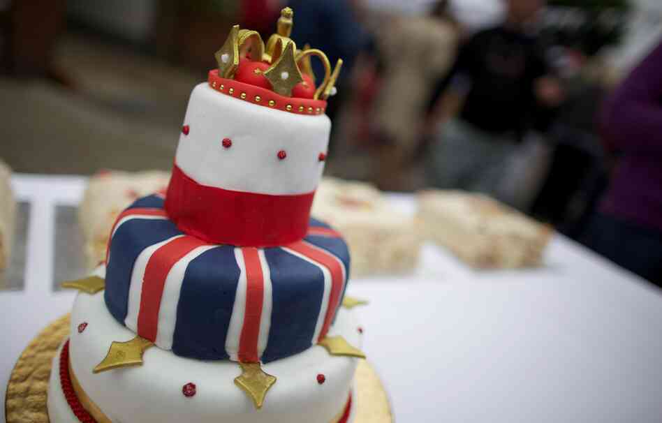 Where the streets are lined with cake: This royal-themed cake was served during a street party in South London last June as part of celebrations of Queen Elizabeth II's Diamond Jubilee. Where the streets are lined with cake: This royal-themed cake was served during a street party in South London last June as part of celebrations of Queen Elizabeth II's Diamond Jubilee.