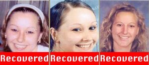 Undated photos provided by the FBI show Amanda Berry (left and center). The photo at right has been aged progressed to show Berry at age 20. Undated photos provided by the FBI show Amanda Berry (left and center). The photo at right has been aged progressed to show Berry at age 20.