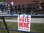 Voters wait in line to cast their ballots at Cleveland Avenue Baptist Church in Kansas City, Mo., on Nov. 6, 2012.