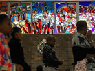 Congregants pray in front of a stained-glass window depicting South African statesman Nelson Mandela during Easter services at Regina Mundi Catholic Church in the Soweto of Johannesburg, South Africa, March 3. The church held prayers for Mandela, 94, who was in the hospital at the time. Congregants pray in front of a stained-glass window depicting South African statesman Nelson Mandela during Easter services at Regina Mundi Catholic Church in the Soweto of Johannesburg, South Africa, March 3. The church held prayers for Mandela, 94, who was in the hospital at the time.
