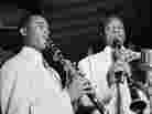 Jimmy Hamilton (left) and Harry Carney were among the reedmen who played clarinet for the Duke Ellington Orchestra.