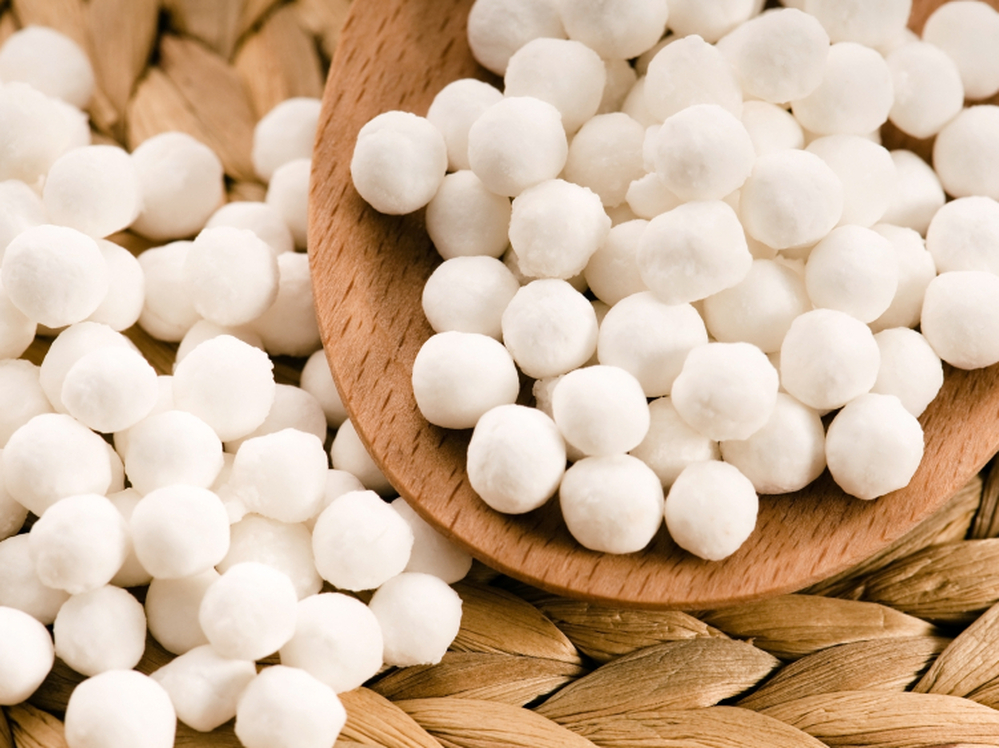 Pearls made from sago starch are common ingredients in Asian desserts and savories.