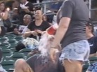 That splash in the middle is the dramatic conclusion of the "kiss cam breakup." That splash in the middle is the dramatic conclusion of the "kiss cam breakup."