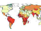 A map of cervical cancer rates around the world shows that they're highest in low-income countries. A map of cervical cancer rates around the world shows that they're highest in low-income countries.