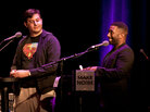 Film critic Wesley Morris (right) faces off against a fellow movie buff in front of a crowd at the Wilbur Theatre in Boston. Film critic Wesley Morris (right) faces off against a fellow movie buff in front of a crowd at the Wilbur Theatre in Boston.
