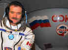Canadian astronaut Chris Hadfield sits in front of a mock-up of a Soyuz TMA space craft during his pre-flight preparation at the Cosmonaut Training Centre in Star City, outside Moscow, in November 2012.