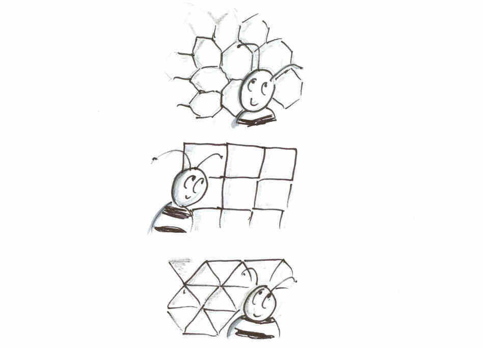 Bees in shapes Bees in shapes